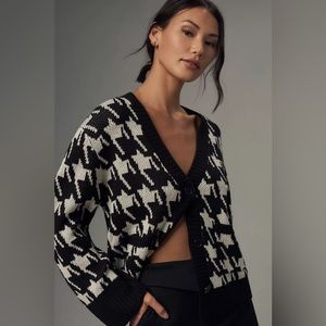 Sanctuary Warms My Heart Houndstooth Cardigan Sweater